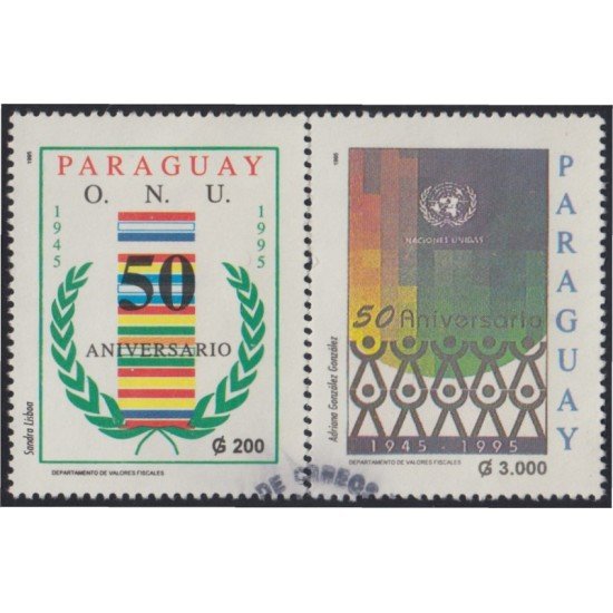 Paraguay 2698/99 1995 50 Años de la Organización de Las Naciones Unidas usados Paraguay 2698/99 1995 50 Años de la Organización de Las Naciones Unidas usados