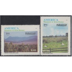 Paraguay 2691/92 1995 América UPAEP Preservación del sistema ecológico MNH Paraguay 2691/92 1995 América UPAEP Preservación del sistema ecológico MNH