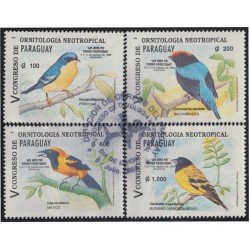 Paraguay 2685/88 1995 1º Congreso de Ornitología Neotropical usados Paraguay 2685/88 1995 1º Congreso de Ornitología Neotropical usados