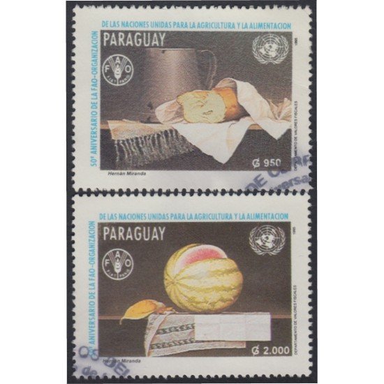 Paraguay 2683/84 1995 50º Aniversario de la FAO usados Paraguay 2683/84 1995 50º Aniversario de la FAO usados
