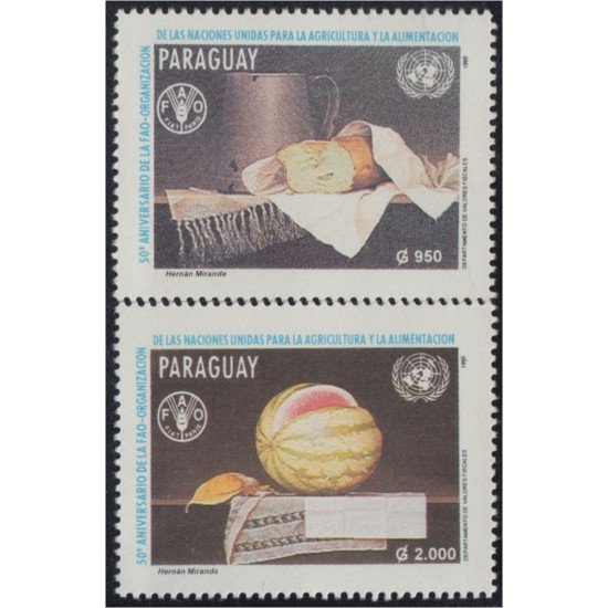 Paraguay 2683/84 1995 50º Aniversario de la FAO MNH Paraguay 2683/84 1995 50º Aniversario de la FAO MNH