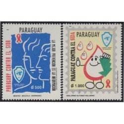 Paraguay 2681/82 1995 Lucha contra el Sida MNH Paraguay 2681/82 1995 Lucha contra el Sida MNH