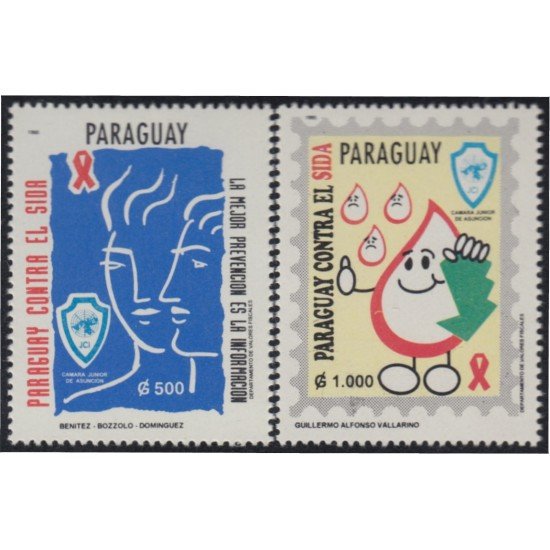 Paraguay 2681/82 1995 Lucha contra el Sida MNH Paraguay 2681/82 1995 Lucha contra el Sida MNH