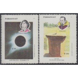 Paraguay 2672/73 1994 Astronomía y astrónomos MNH Paraguay 2672/73 1994 Astronomía y astrónomos MNH