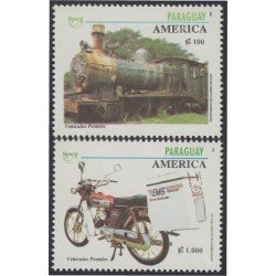 Paraguay 2668/69 1994 América UPAEP Vehículos postales MNH Paraguay 2668/69 1994 América UPAEP Vehículos postales MNH