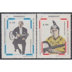 Paraguay 2660/61 1994 Agustín Pío Barrios Mangoré MNH Paraguay 2660/61 1994 Agustín Pío Barrios Mangoré MNH