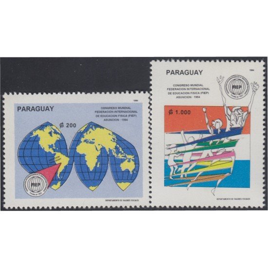 Paraguay 2657/58 1994 Federación Internacional de Educación Física Asunción MNH Paraguay 2657/58 1994 Federación Internacional de Educación Física Asunción MNH
