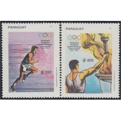 Paraguay 2655/56 1994 Centenario Fundación Comité Olímpico Internacional MNH Paraguay 2655/56 1994 Centenario Fundación Comité Olímpico Internacional MNH