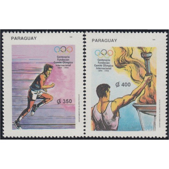 Paraguay 2655/56 1994 Centenario Fundación Comité Olímpico Internacional MNH