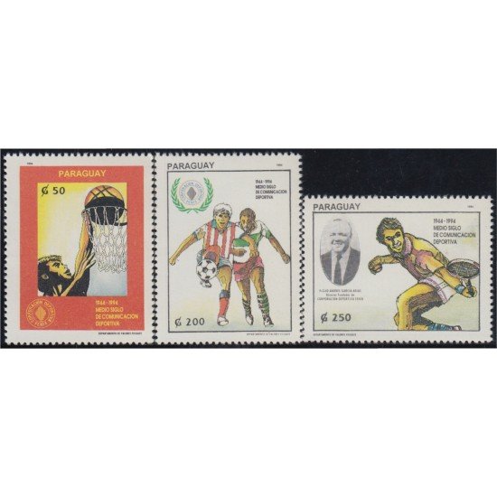 Paraguay 2649/51 1994 50 Años de la Corporación Deportiva Fénix MNH Paraguay 2649/51 1994 50 Años de la Corporación Deportiva Fénix MNH