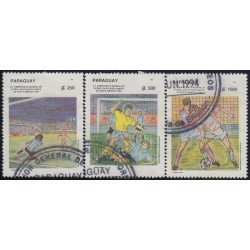 Paraguay 2646/48 1994 Copa del mundo de fútbol en los Estados Unidos usados Paraguay 2646/48 1994 Copa del mundo de fútbol en los Estados Unidos usados