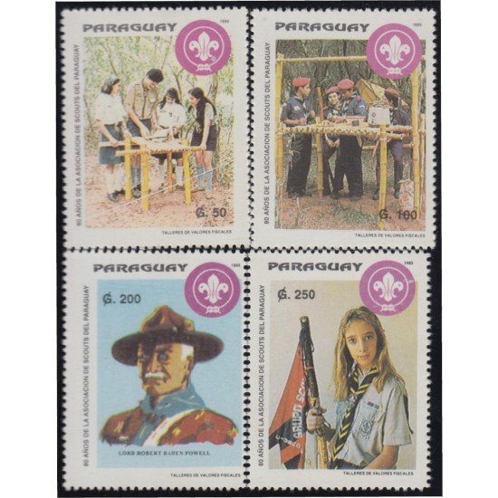Paraguay 2638/41 1993 80º Aniversario de la creación de scouts paraguayos MNH Paraguay 2638/41 1993 80º Aniversario de la creación de scouts paraguayos MNH