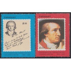 Paraguay 2611/12 1993 Centenario de fundación del Colegio Goethe MNH Paraguay 2611/12 1993 Centenario de fundación del Colegio Goethe MNH