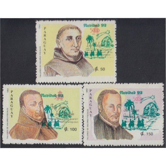 Paraguay 2593/95 1992 Navidad Christmas MNH Paraguay 2593/95 1992 Navidad Christmas MNH