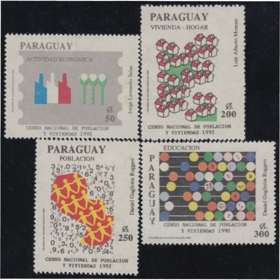Paraguay 2576/79 1992 Censo Nacional de población MNH Paraguay 2576/79 1992 Censo Nacional de población MNH