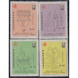 Paraguay 2563/66 1991 Diseños esgrafiados MNH Paraguay 2563/66 1991 Diseños esgrafiados MNH