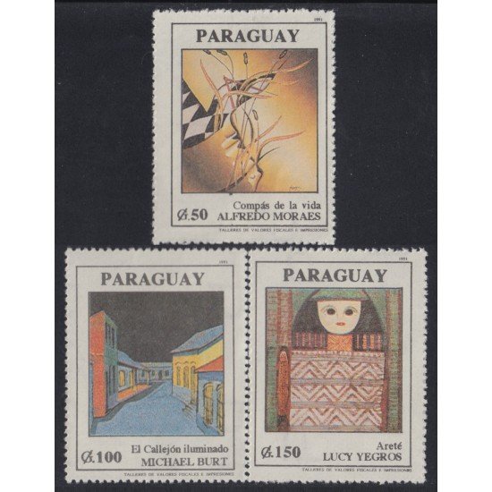 Paraguay 2556/58 1991 Arte paraguayo Obras de pintor contemporáneo MNH Paraguay 2556/58 1991 Arte paraguayo Obras de pintor contemporáneo MNH