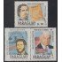 Paraguay 2536/38 1991 Escritores paraguayos célebres MNH