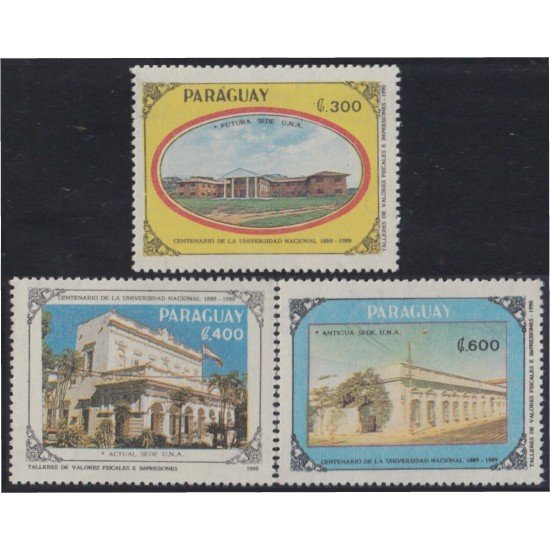 Paraguay 2519/21 1990 Centenario de la Universidad Nacional MNH Paraguay 2519/21 1990 Centenario de la Universidad Nacional MNH