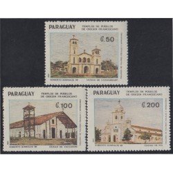 Paraguay 2516/18 1990 Templos de pueblo de origen Franciscano MNH Paraguay 2516/18 1990 Templos de pueblo de origen Franciscano MNH