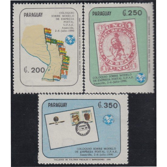 Paraguay 2508/10 1990 Coloquio de miembros de la UPAE MNH