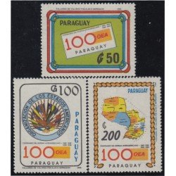 Paraguay 2487/89 1989 Centenario de la organización de Estados Americanos MNH Paraguay 2487/89 1989 Centenario de la organización de Estados Americanos MNH