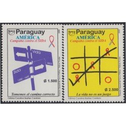 Paraguay 2817/18 2000 América UPAEP Campaña contra el sida MNH Paraguay 2817/18 2000 América UPAEP Campaña contra el sida MNH