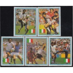 Paraguay 2466/70 1989 Copa del mundo de fútbol en Italia exposición en Roma MNH Paraguay 2466/70 1989 Copa del mundo de fútbol en Italia exposición en Roma MNH