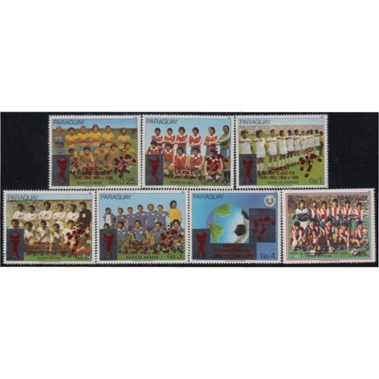 Paraguay 2459/65 1989 Copa del mundo de fútbol en Italia MNH Paraguay 2459/65 1989 Copa del mundo de fútbol en Italia MNH
