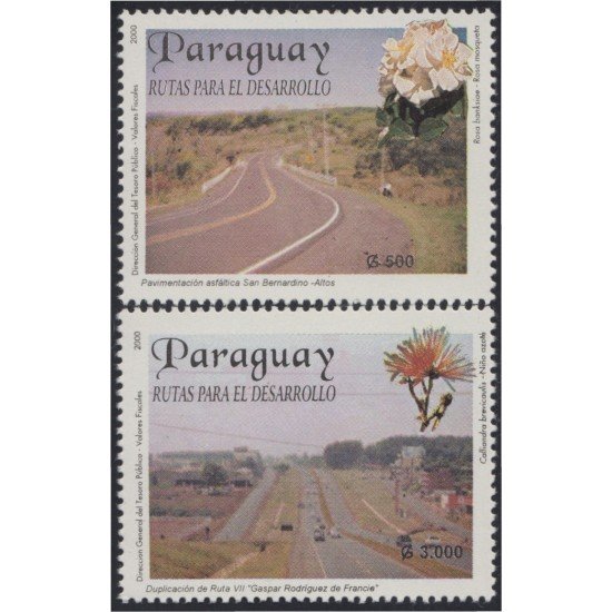 Paraguay 2815/16 2000 Rutas para el desarrollo MNH Paraguay 2815/16 2000 Rutas para el desarrollo MNH