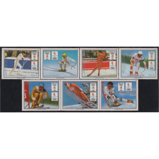 Paraguay 2419/23 1989 Juegos olímpicos de invierno 1992 en Albertville Francia MNH Paraguay 2419/23 1989 Juegos olímpicos de invierno 1992 en Albertville Francia MNH