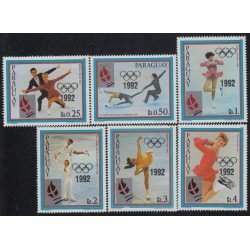 Paraguay 2384/89 1989 Juegos olímpicos de invierno en Albertville en Francia MNH Paraguay 2384/89 1989 Juegos olímpicos de invierno en Albertville en Francia MNH