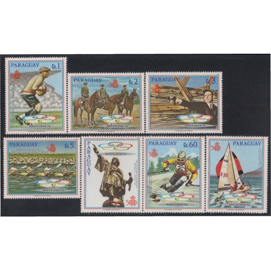 Paraguay 2378/82 1989 Juegos olímpicos de verano de 1992 en Barcelona MNH Paraguay 2378/82 1989 Juegos olímpicos de verano de 1992 en Barcelona MNH