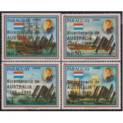 Paraguay 2361/64 1988 Barcos Boats Emblema Príncipe Carlos MNH Paraguay 2361/64 1988 Barcos Boats Emblema Príncipe Carlos MNH
