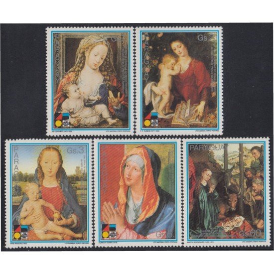 Paraguay 2348/52 1988 Pinturas de Navidad del Museo de Berlín MNH Paraguay 2348/52 1988 Pinturas de Navidad del Museo de Berlín MNH