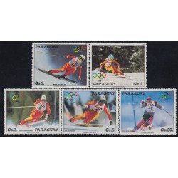 Paraguay 2331/35 1987 Juegos olímpicos de invierno MNH Paraguay 2331/35 1987 Juegos olímpicos de invierno MNH