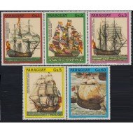 Paraguay 2326/30 1987 Barcos Boats MNH