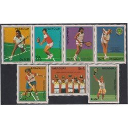 Paraguay 2254/60 1986 Jugadores de tenis célebres MNH Paraguay 2254/60 1986 Jugadores de tenis célebres MNH