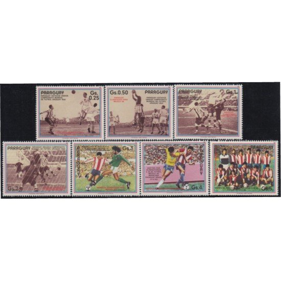Paraguay 2221/27 1986 Campeonato mundial de fútbol MNH Paraguay 2221/27 1986 Campeonato mundial de fútbol MNH