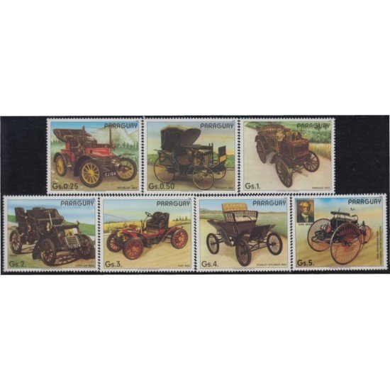 Paraguay 2214/20 1986 Coches antiguos MNH Paraguay 2214/20 1986 Coches antiguos MNH