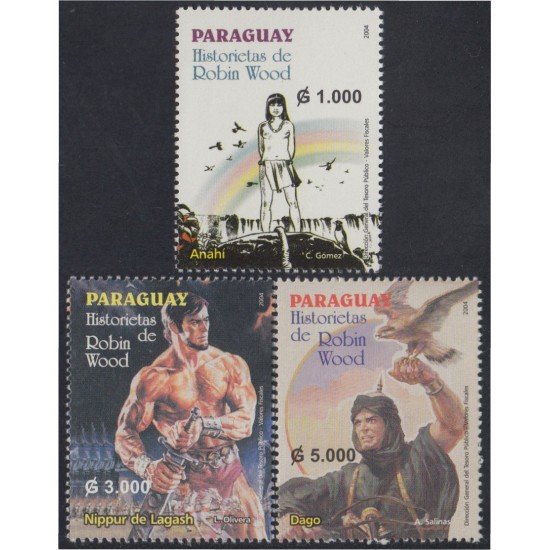 Paraguay 2893/95 2003 Historietas de Robin Wood MNH Paraguay 2893/95 2003 Historietas de Robin Wood MNH