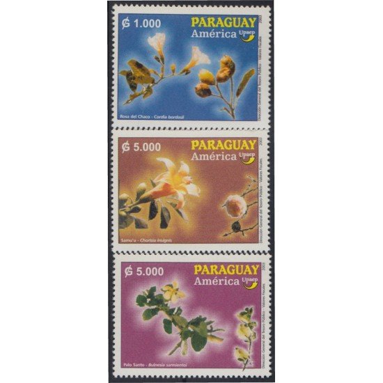 Paraguay 2890/92 2002 América UPAEP Flores flowers MNH Paraguay 2890/92 2002 América UPAEP Flores flowers MNH