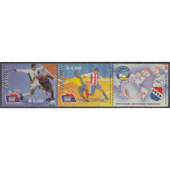 Paraguay 2881a/82a 2002 Copa del mundo de fútbol de salón MNH Paraguay 2881a/82a 2002 Copa del mundo de fútbol de salón MNH