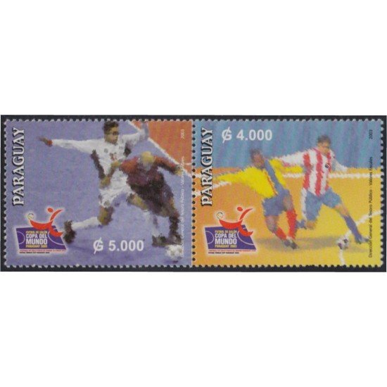 Paraguay 2881/82 2002 Copa del mundo de fútbol de salón MNH Paraguay 2881/82 2002 Copa del mundo de fútbol de salón MNH