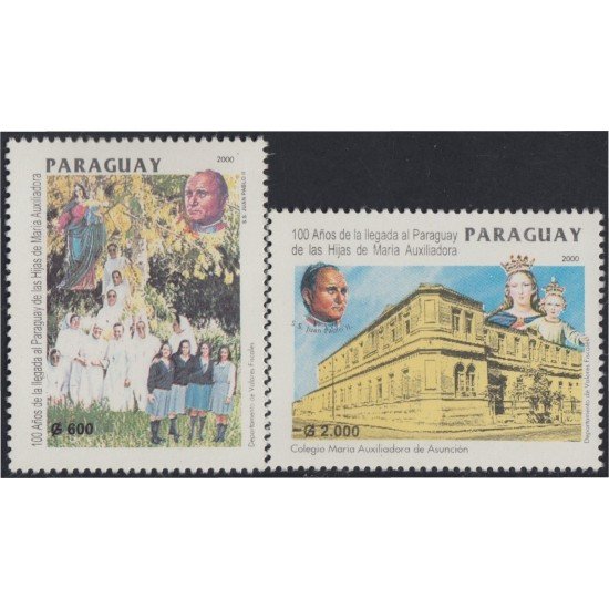 Paraguay 2803/04 2000 Hijas de María Auxiliadora S.S Juan Pablo II MNH Paraguay 2803/04 2000 Hijas de María Auxiliadora S.S Juan Pablo II MNH