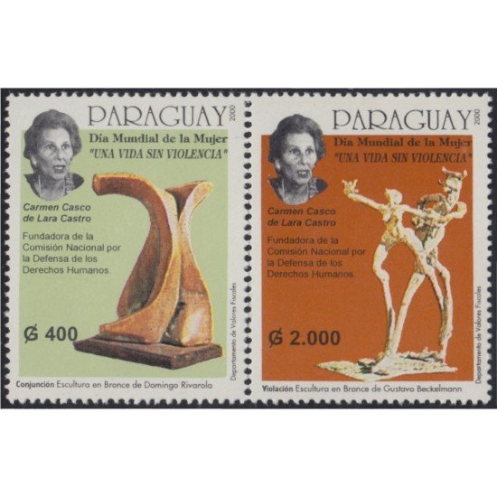 Paraguay 2801/02 2000 Día Mundial de la mujer Carmen Casco Lara de Castro MNH Paraguay 2801/02 2000 Día Mundial de la mujer Carmen Casco Lara de Castro MNH