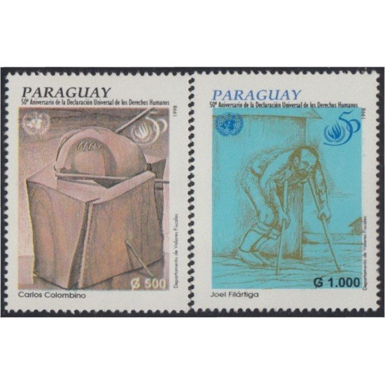 Paraguay 2768/69 1998 Pinturas de Carlos Colombino y Joel Filártiga MNH