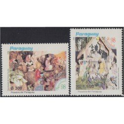 Paraguay 2766/67 1998 Pesebre del Paraguay MNH Paraguay 2766/67 1998 Pesebre del Paraguay MNH