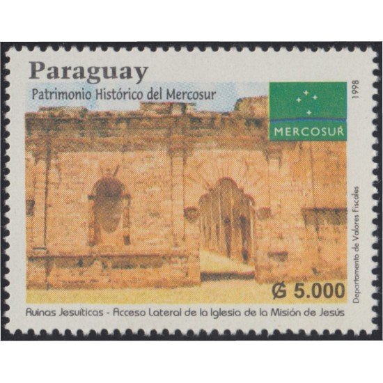 Paraguay 2760 1998 Ruinas Jesuitas Iglesia de la Misión de Jesús MNH Paraguay 2760 1998 Ruinas Jesuitas Iglesia de la Misión de Jesús MNH