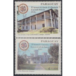 Paraguay 2756/57 1998 Casa de Carlos A. López Villa Palmerola MNH Paraguay 2756/57 1998 Casa de Carlos A. López Villa Palmerola MNH